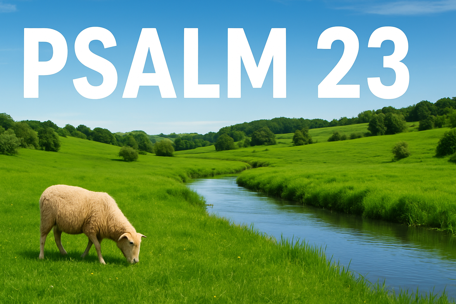 Psalm 23, with light piano